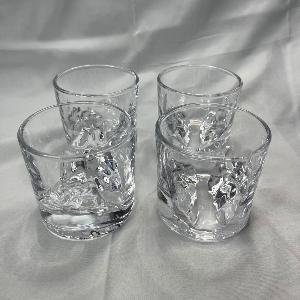Liiton Grand Canyon Whiskey Glasses Set of 4 Mountain 3D Crystal Rocks Tumblers